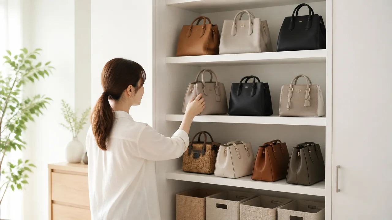 クローゼットのバッグ収納術｜型崩れを防いですっきり整えるコツ