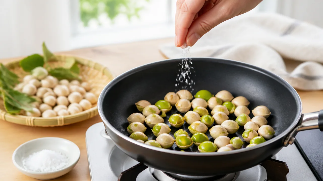 ぎんなんの食べ方はフライパンで簡単!殻の割り方と炒り方のコツ
